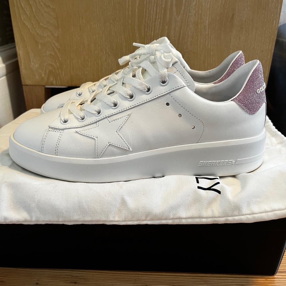 Golden Goose Purestar (with glittery pink heel)